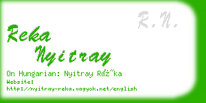 reka nyitray business card